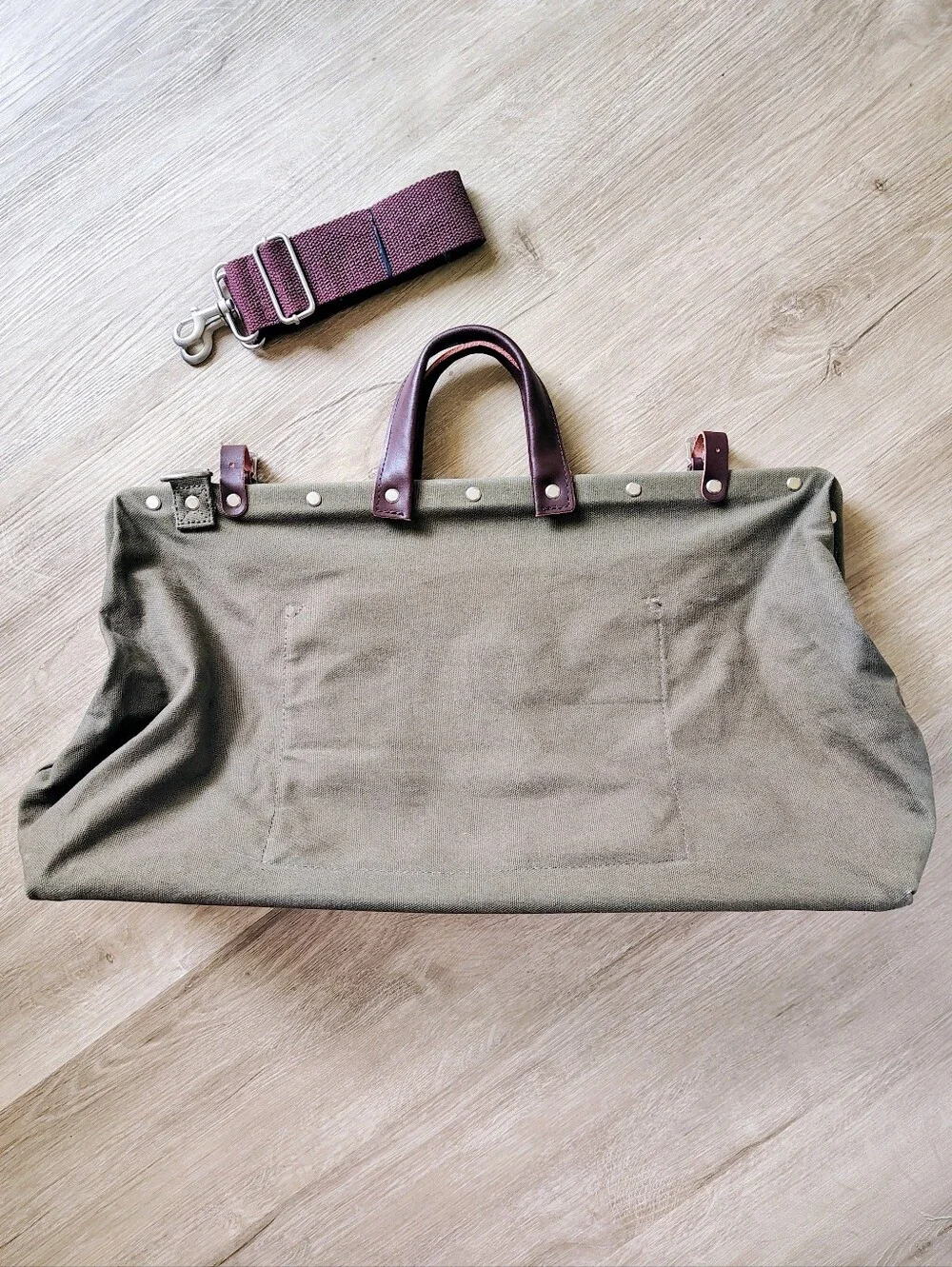 Line of Trade Canvas Weekender Bag in Olive Color